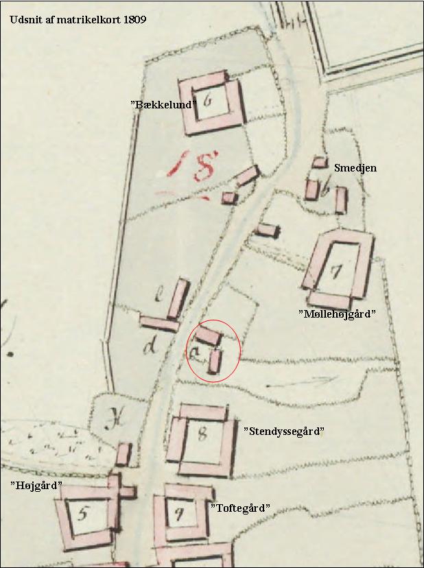 Lund - Udsnit af matrikelkort 1809